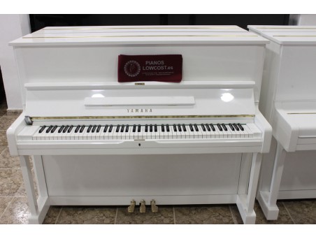 Piano Vertical Yamaha U1, U1D. Nº Serie 100.000-410.000. Blanco. 121cm.  TRANSPORTE GRATUITO.
