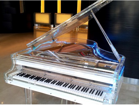 Piano Cola de metacrilato, con Sistema Player. Nuevo.152 a 227 cm. TRANSP. GRATUITO.