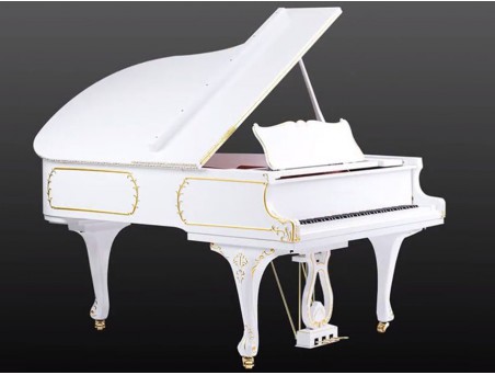 Piano cola Rococo Auditorium 152cm blanco nuevo. TRANSPORTE GRATUITO.