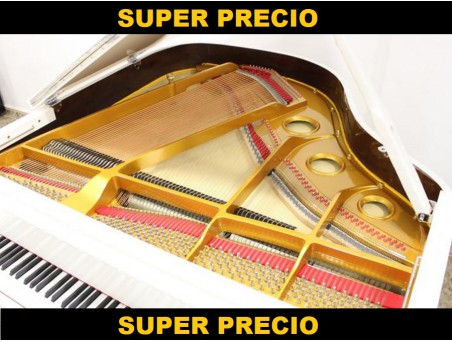 OFERTA ESPECIAL. Piano cola Auditorium 160cm, blanco nuevo. TRANSP. GRATUITO.