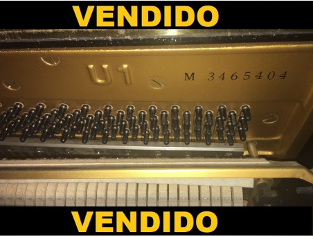 Piano Vertical Yamaha U1, U1M. Nº Serie 3.465.400 Revisado. Negro. 121cm. TRANSPORTE GRATUITO.