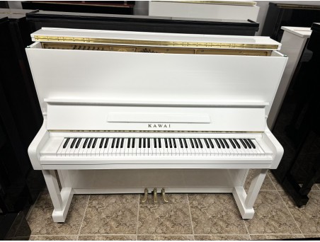 Piano Vertical Kawai BL12. Blanco. 124cm. Nº Serie 650.000. TRANSP. GRATUITO.