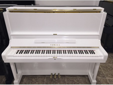 Piano Vertical Yamaha U3F, U3G. Nº Serie 1.000.000-1.400.000. Blanco. 131cm. TRANSPORTE GRATUITO.